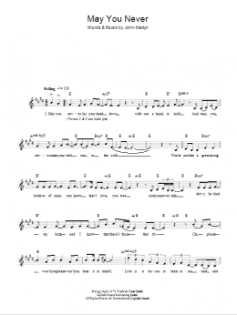 page one of May You Never (Lead Sheet / Fake Book)