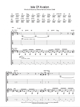 page one of Isle Of Avalon (Guitar Tab)