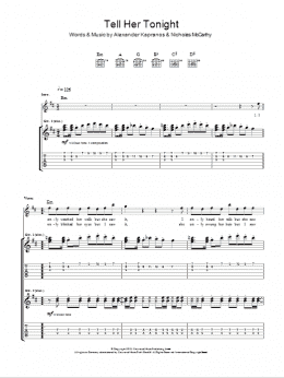 page one of Tell Her Tonight (Guitar Tab)