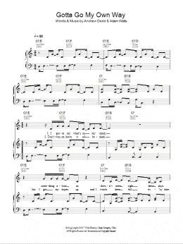 page one of Gotta Go My Own Way (Piano, Vocal & Guitar Chords)