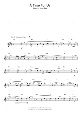 page one of Romeo And Juliet (Love Theme) (Flute Solo)