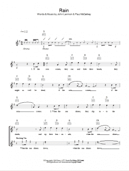 page one of Rain (Lead Sheet / Fake Book)