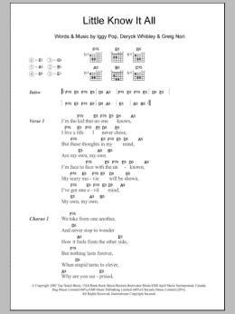 page one of Little Know It All (Guitar Chords/Lyrics)