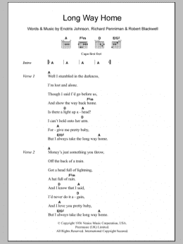 page one of Long Way Home (Guitar Chords/Lyrics)