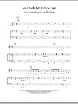 page one of Love Gets Me Every Time (Piano, Vocal & Guitar Chords)