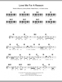 page one of Love Me For A Reason (Piano Chords/Lyrics)