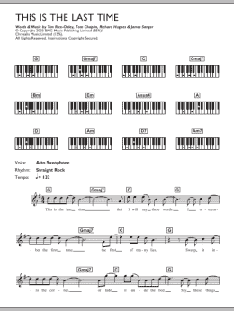 page one of This Is The Last Time (Piano Chords/Lyrics)