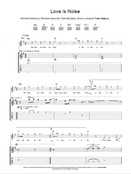 page one of Love Is Noise (Guitar Tab)