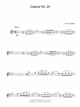 page one of Caprice No. 24 (Alto Sax Solo)