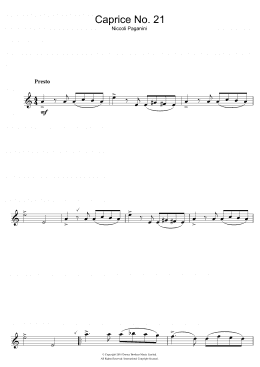 page one of Caprice No. 24 (Flute Solo)
