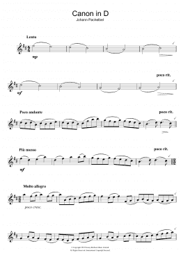 page one of Canon in D (Flute Solo)