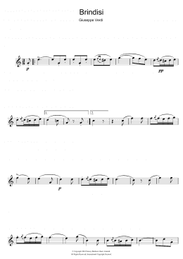 page one of Brindisi (from La Traviata) (Alto Sax Solo)