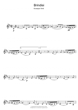 page one of Brindisi (from La Traviata) (Clarinet Solo)
