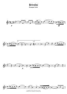 page one of Brindisi (from La Traviata) (Flute Solo)