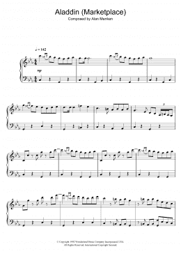 page one of Aladdin (Marketplace) (Piano Solo)