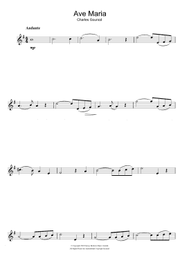 page one of Ave Maria (Clarinet Solo)