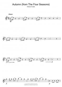 page one of Autumn (from The Four Seasons) (Flute Solo)