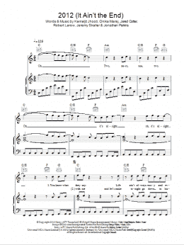 page one of 2012 (It Ain't The End) (Piano, Vocal & Guitar Chords)