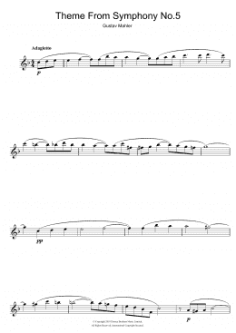 page one of Adagietto (from Symphony No. 5, 4th Movement) (Flute Solo)