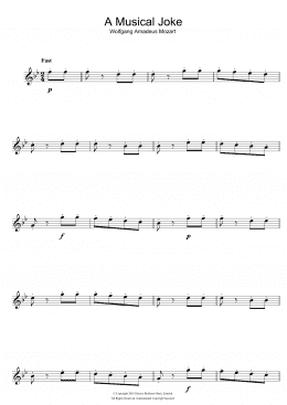 page one of A Musical Joke (Alto Sax Solo)