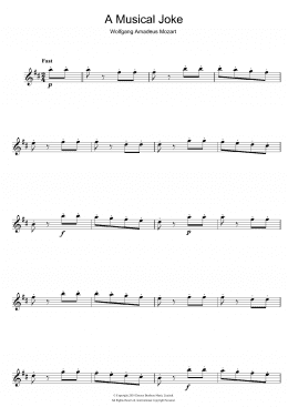 page one of A Musical Joke (Flute Solo)
