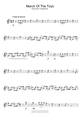 page one of March Of The Toys (from The Nutcracker Suite) (Alto Sax Solo)
