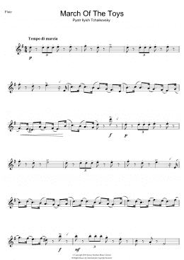 page one of March Of The Toys (from The Nutcracker Suite) (Flute Solo)