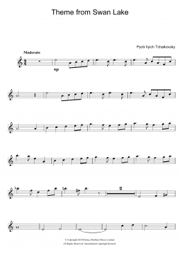 page one of Theme from Swan Lake (Alto Sax Solo)