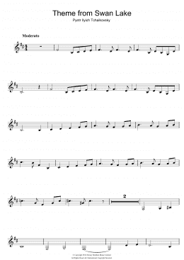 page one of Theme from Swan Lake (Clarinet Solo)