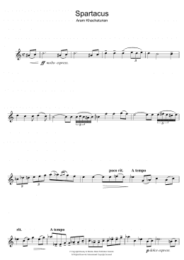 page one of Spartacus (Love Theme) (Alto Sax Solo)