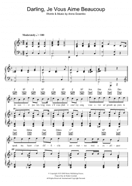 page one of Darling Je Vous Aime Beaucoup (Piano, Vocal & Guitar Chords)