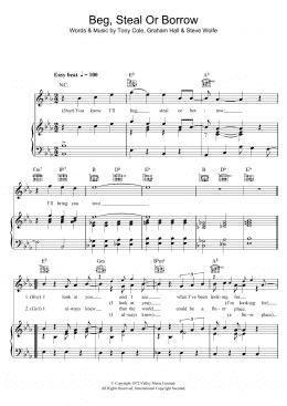 page one of Beg, Steal Or Borrow (Piano, Vocal & Guitar Chords)