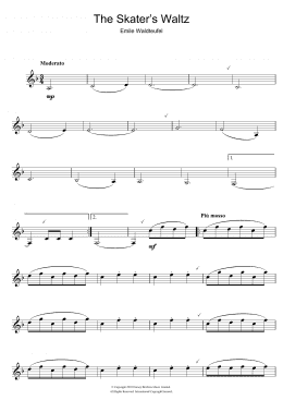 page one of The Skater's Waltz (Clarinet Solo)