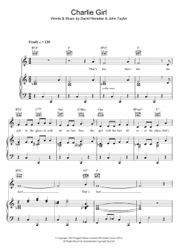 page one of Charlie Girl (Piano, Vocal & Guitar Chords)