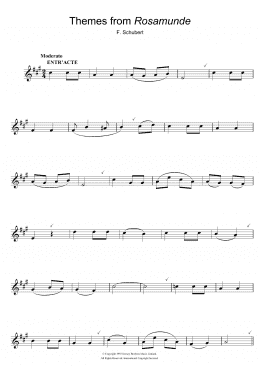 page one of Rosamunde Overture (Alto Sax Solo)