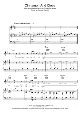page one of Cinnamon And Clove (Piano, Vocal & Guitar Chords)