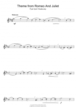 page one of Romeo And Juliet (Alto Sax Solo)