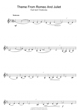 page one of Romeo And Juliet (Clarinet Solo)