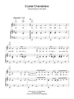 page one of Crystal Chandeliers (Piano, Vocal & Guitar Chords)
