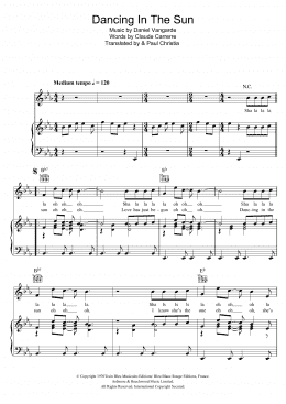 page one of Dancing In The Sun (Piano, Vocal & Guitar Chords)