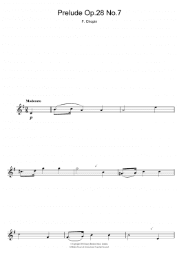 page one of Prelude Op.28 No.7 (Alto Sax Solo)