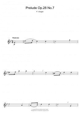 page one of Prelude Op.28 No.7 (Flute Solo)