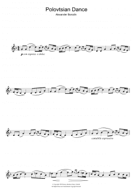 page one of Polovtsian Dance (Clarinet Solo)