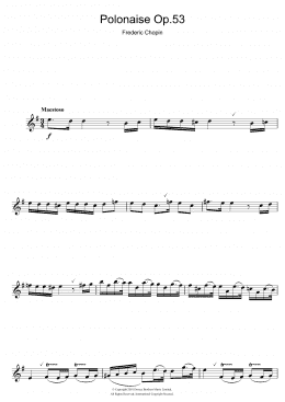 page one of Polonaise Opus 53 (Flute Solo)