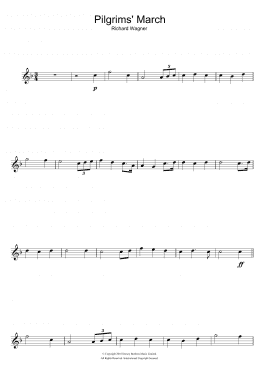 page one of Pilgrims' March (Alto Sax Solo)
