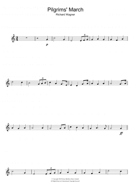 page one of Pilgrims' March (Clarinet Solo)