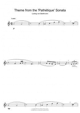 page one of Theme from Pathetique Sonata (Flute Solo)