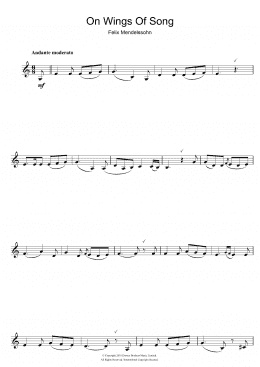 page one of On Wings Of Song (Clarinet Solo)
