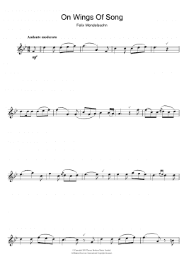 page one of On Wings Of Song (Flute Solo)