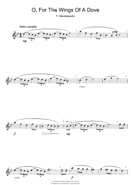 page one of O For The Wings Of A Dove (Alto Sax Solo)